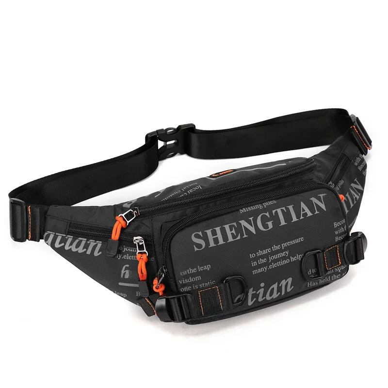 Summer Large Capacity Waterproof Nylon Sports Crossbody Bag for Men Outdoor Casual Mobile Phone Bag Fashionable Leisure Waist... view 5