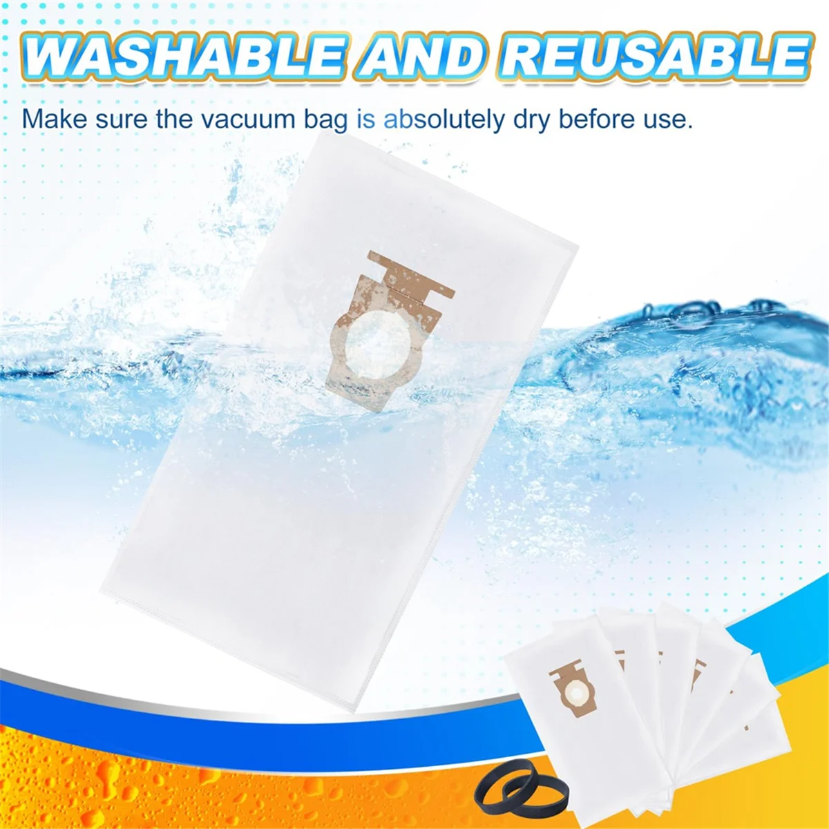 HOT F Style Vacuum Cleaner Bags for Kirby G Series, Replace Part 204814, 204811, 204803, 204808, 205811 (6+2 Pack)