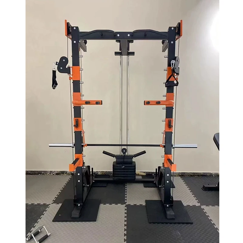 Smith Machine Comprehensive Trainer, Longmen Frame Fitnessgeräte, Heimkombinations-Kniebeugenständer, multifunktionaler Flying Bird