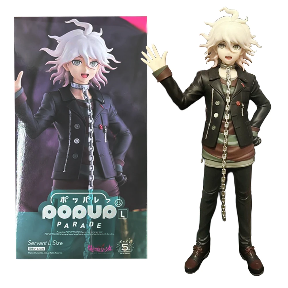 20CM Anime Danganronpa Nagito Komaeda Figure PVC figurine modèle jouets Figure Collection poupée cadeau déclencheur heureux Havoc jouet