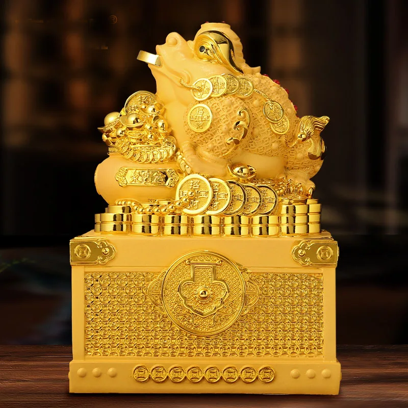 

2023 HOME Store bring wealth and fortune Prosperous Auspicious GOOD LUCK gold fortune JIN CHAN talisman statue Good FENG SHUI