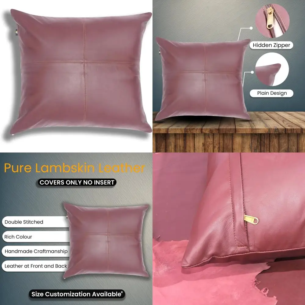 

Наволочка из овечьей кожи - Чехол для диванной подушки - Элегантные чехлы для гостиной и спальни, 16x16 дюймов