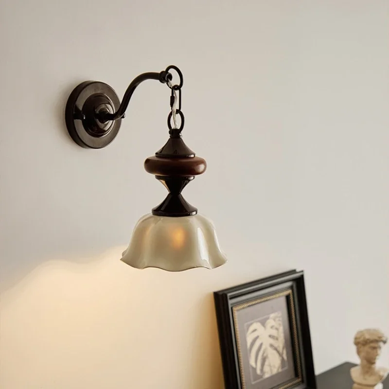 Industrial Vintage Cream Style Ceramic Starry LED Wall Lamps Art Creative Lustre Lights for Bedroom Home Decoration Chandeliers