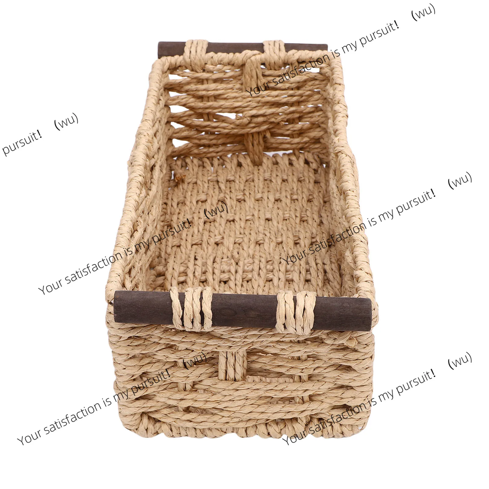 Toilet Paper Storage Basket Handwoven Paper Rope Decorative Storage Bin 35x15x10cm for Bathroom Livingroom Shelves Countertop