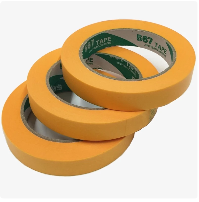 

1PCS Masking paper and tape, high-viscosity separation , spray paint for decoration, yellow washi 50 meters