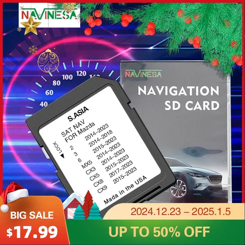 South Asia Maps for Mazda 2/3/6/MX5/CX3/CX5/CX8/CX9 Vehicle Connect 1 Navigation 2023 Version Software Update Sat Navi 8GB