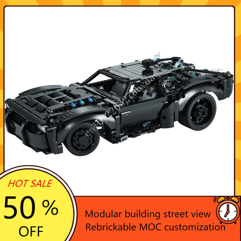 1360PCS MOC City Transportation bat car Custom Puzzle DIY Creative Education Architecture Education Assembly Puzzle Toys Gifts