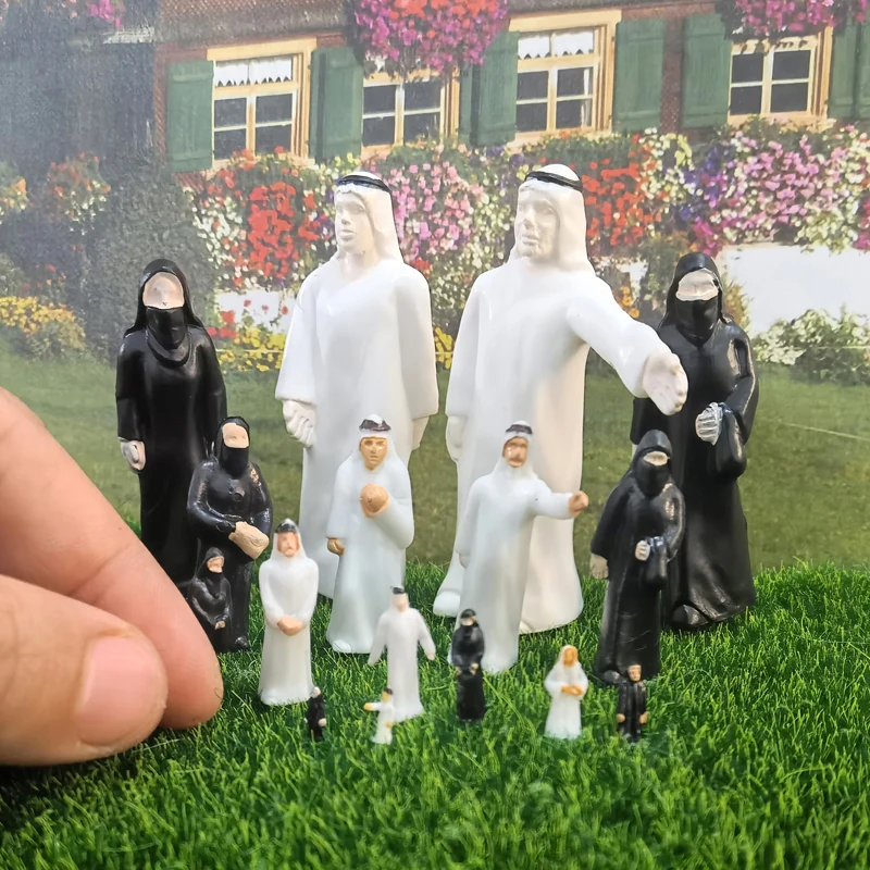 5pcs 1/25-1/200 Schaalmodel Moslim figuur simulatie Saudi Arabië man model materiaal landschap diy handgemaakte schurk layout