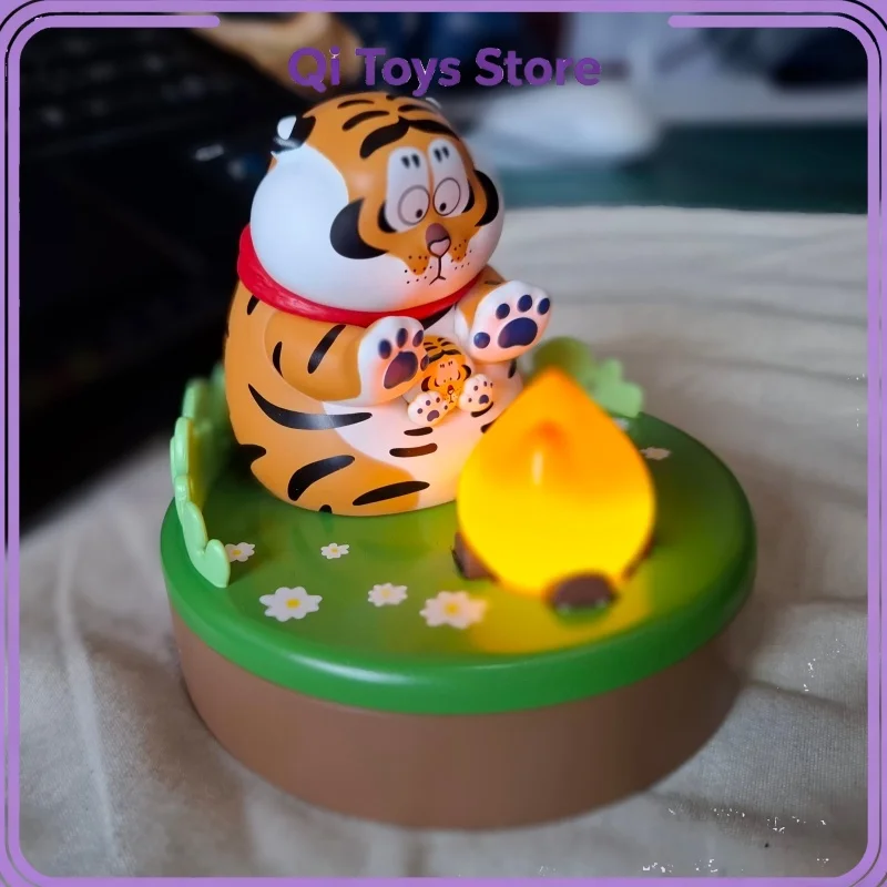 

I Am Not Fat Tiger Campfire Style Series Night Light Fat Tiger Action Figure Night Lamp Cartoon Tiger Bedroom Decor Toy Gift