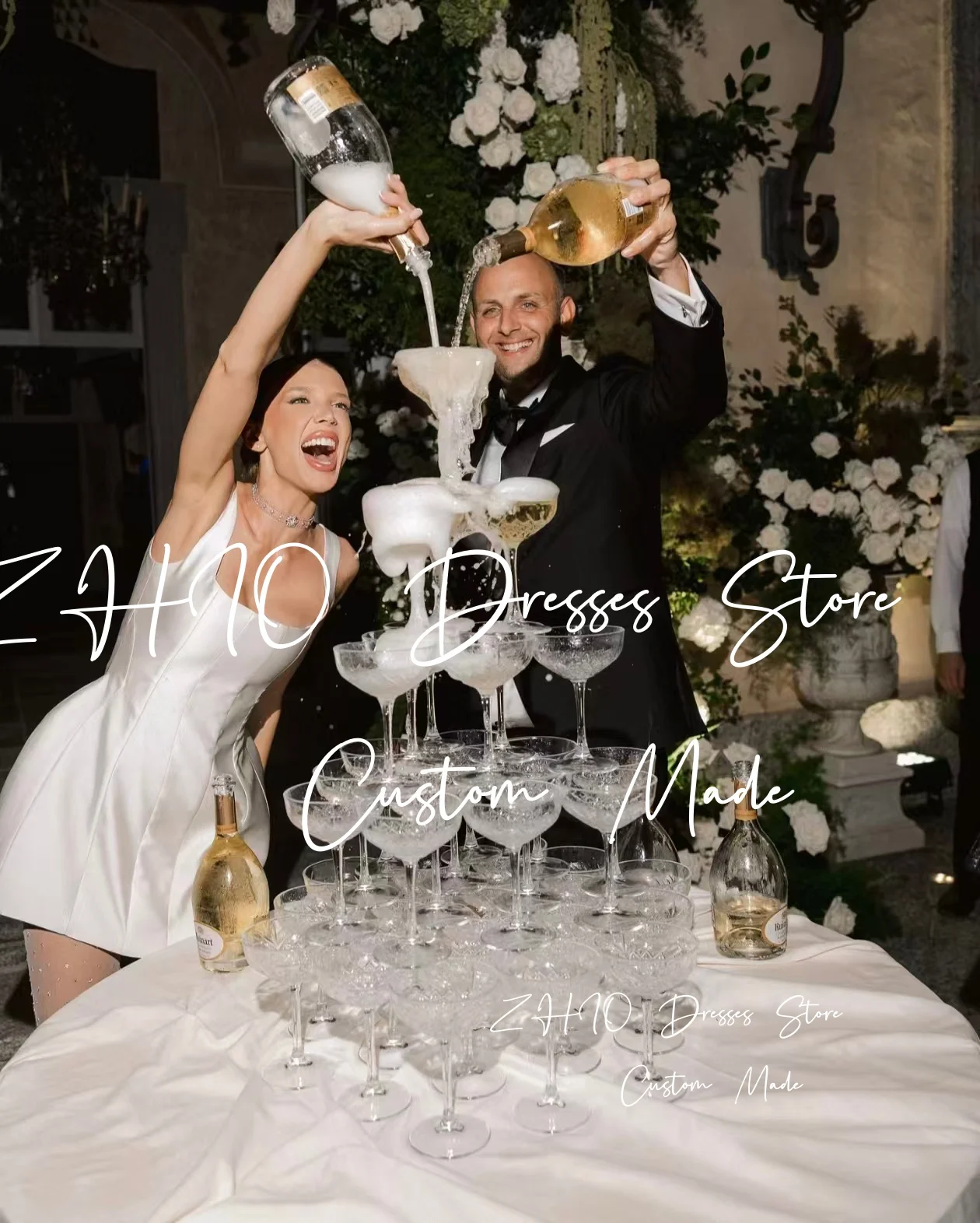 

ZHIO Простое короткое платье для выпускного вечера для особых случаев на бретельках трапециевидной формы из тафты цвета слоновой кости, мини-платья для свадебной вечеринки по индивидуальному заказу 2025