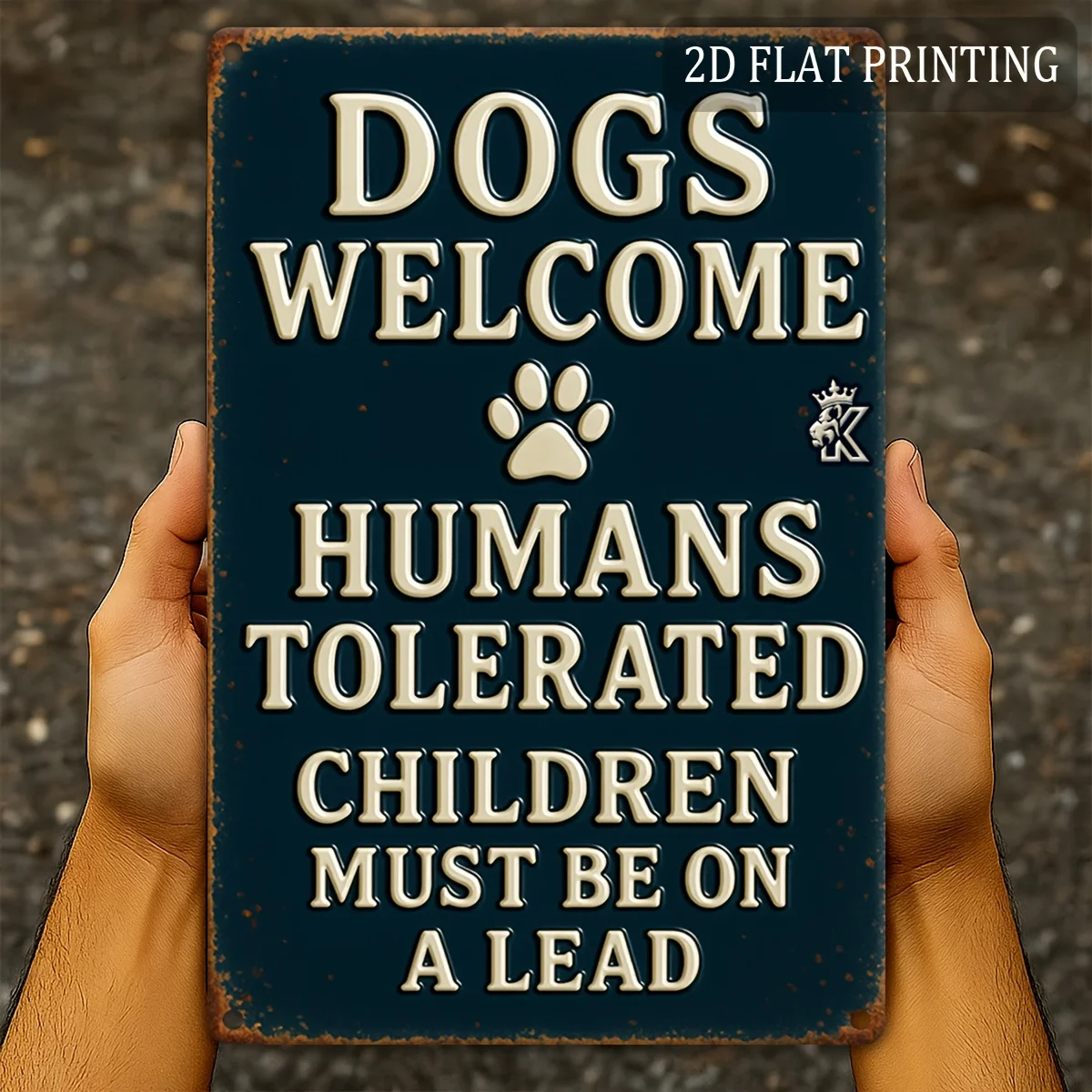 CIFBUY Retro Funny Pet Warning Aluminum Wall Art Waterproof Wearproof Yard Gate Garden Porch Dog House Outdoor Decor Gift
