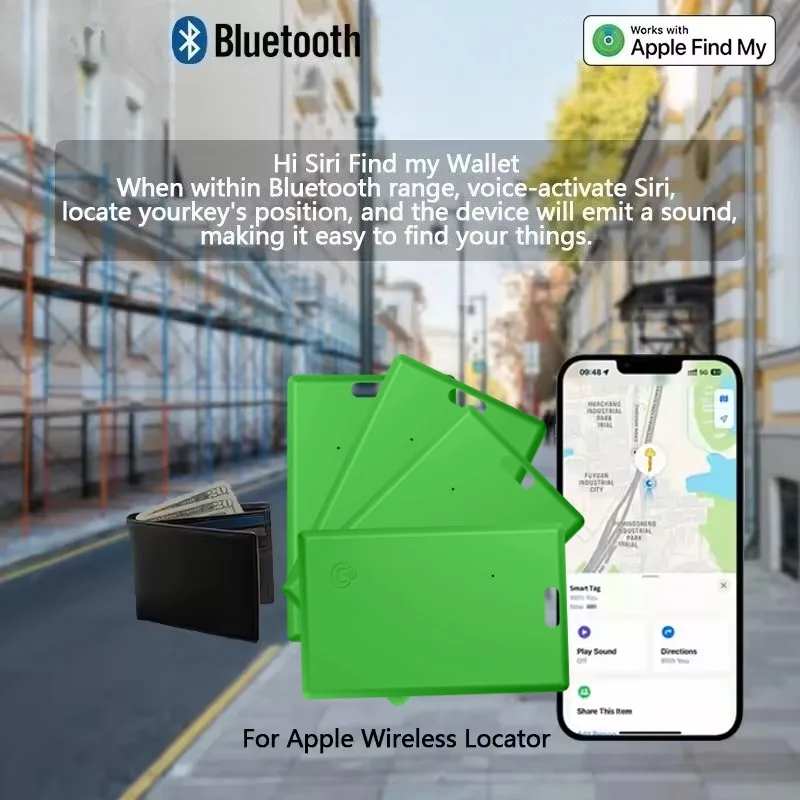 

Wallet Anti-lost Card Location Tracking Bluetooth Smart Tag with iPhone Find My Tracker Device Ultra-thin Card Wireless