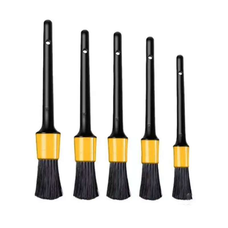 5 Sizes Auto Car Detailing Brushes Kit for Wheels Engine Console Dashboard Interior Exterior Cleaning Brushes Car Detail Brush