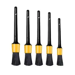 5 Sizes Auto Car Detailing Brushes Kit for Wheels Engine Console Dashboard Interior Exterior Cleaning Brushes Car Detail Brush