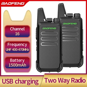 2pcs Mini Walkie Talkie Baofeng BF-T20 PortableTwo Way Radio Charger USB VOX Station for Hotel Hunting BF-C9 BF-888S KD-C1