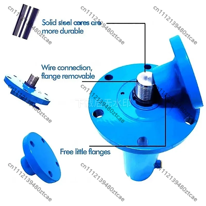 100mm Bore 16MPA 10Ton Bidirectional Hydraulic Cylinder Upper Lower Flange Heavy Duty Power Driving Component
