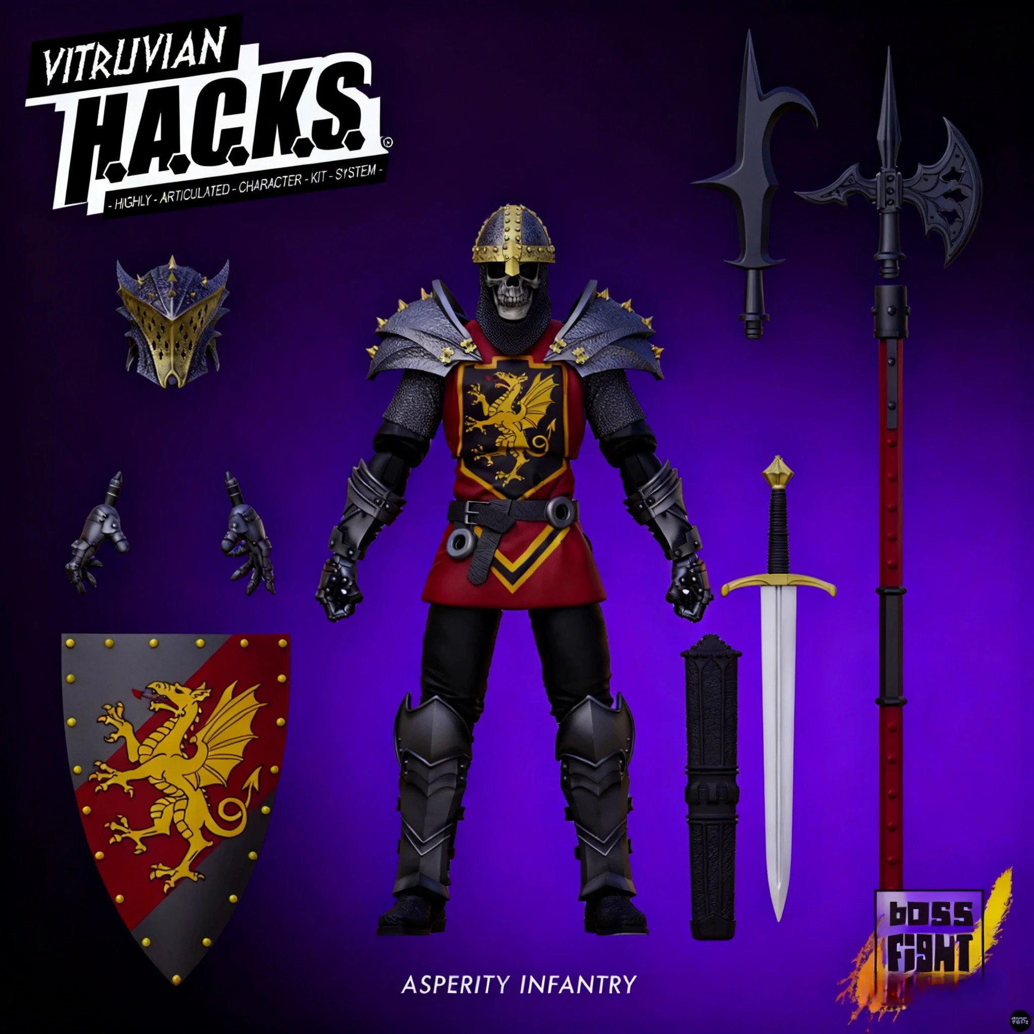 

Элитные средневековые рыцари Boss Fight Studio — коллекционная серия Red Lion & Golden Dragon 1/18 с ограниченным тиражом