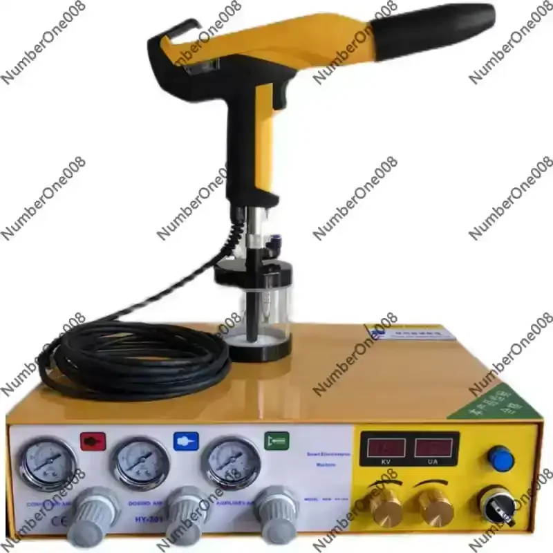 220V Powder Coating Spraying Machine, Digital Display Electrostatic Powder Spray Gun for Laboratory Metal Coating