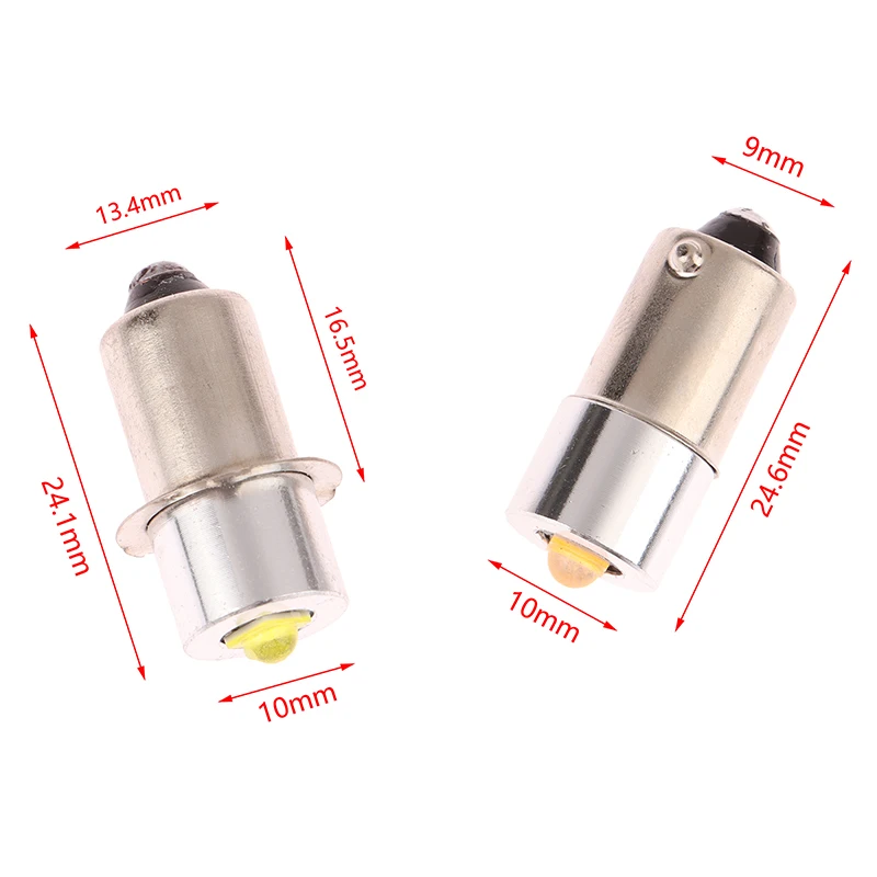 P13.5S BA9S Base 3W LED Lights Bulbs High Bright DC 6-24V 3-12V Replacement Bulbs 300LM White / Warm White Flashlight Bulb