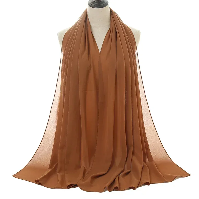 Novo lenço de toalha bolha de chiffon pérola monocromático