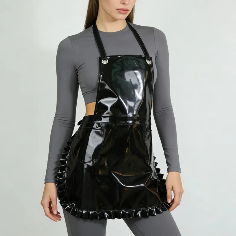customized Waterproof and oil resistant apron fashionable kitchen household and work specific women's workwear stage performance