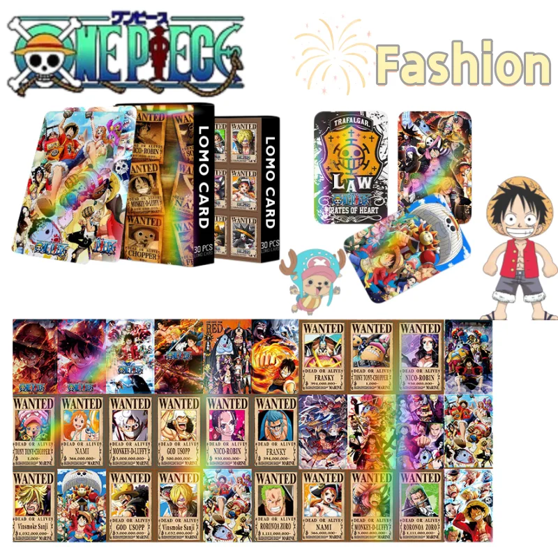 

One Piece Usopp and luffy Roronoa Zoro cards creative cartoon fashion personalized portable student bookmarks postcards 30pcs