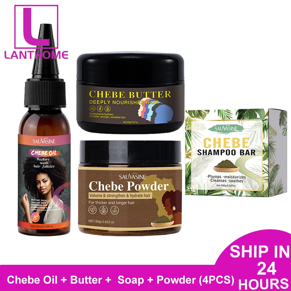 

100% Chebe Set Fast Hair Growth Set Chebe Oil Traction Alopecia Anti Break Loss Chebe Powder Africa Chad Hair Loss Treatmen