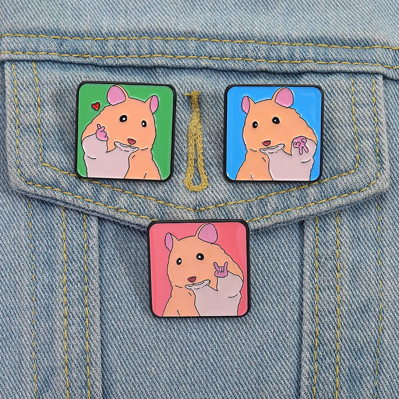new Cartoon Character creative Enamel Pins Cute little mouse Metal Brooches Lapel Badges Funny Jewelry Gift for Kids Friends