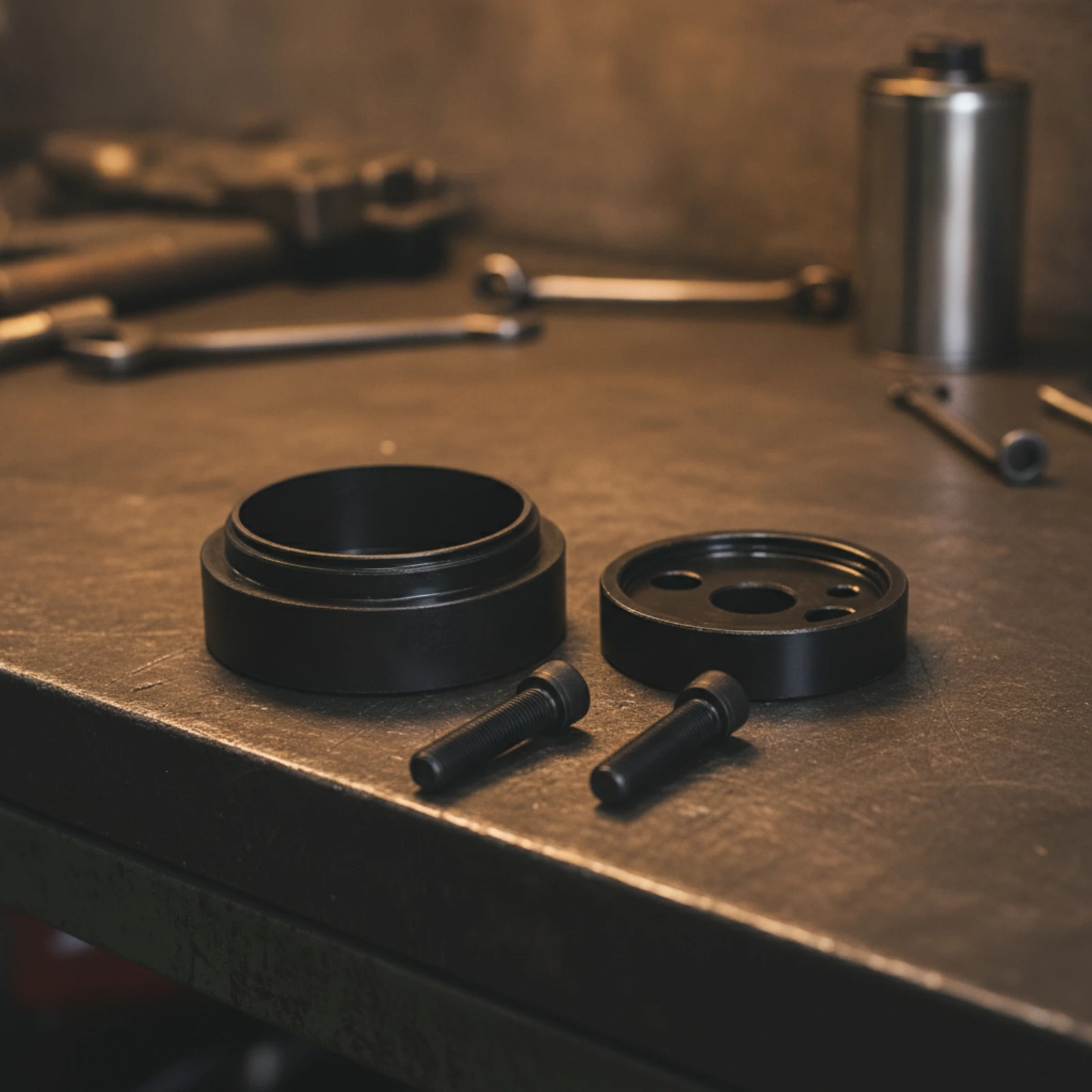 Crankshaft Seal Installer with Wear Sleeve Machined Crankshaft Seal Installer Tool Threaded Long-Lasting for Mechanics