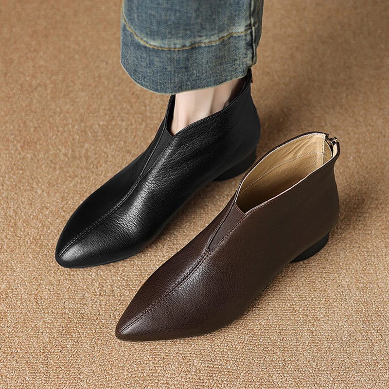 

Женские ботильоны с острым носком, модная обувь на среднем каблуке, дизайнерские роскошные женские зимние ботинки, платье 2024, новинка Mujer Chelsea Botas