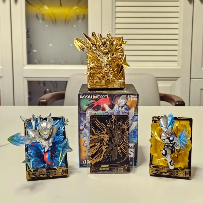 KAYOU Ultraman 3d Card Puppet Breaking Through Dimensions 1st Generation 3d Figurine Zeta Ultimate Sairo Blind Box Toy Gifts