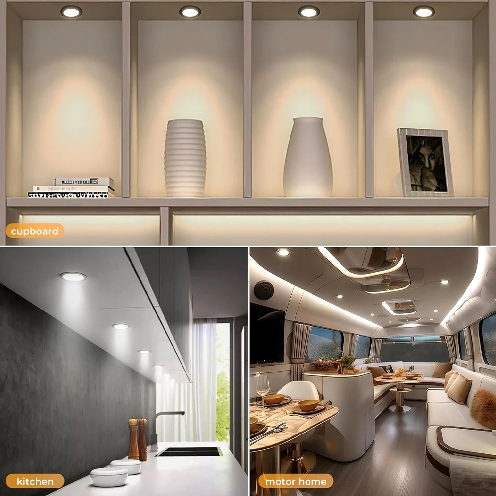 3 4 6x Tuya WiFi CCT LED ضوء تحت الكابين المزدوج الأبيض 2700-6500K خزانة خزانة خزانة عرض مصباح كابينة fr Alexa Google #5