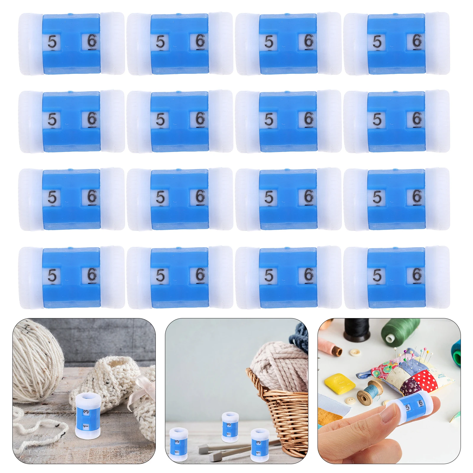 

20pcs Crochet Stitch Counter Row Counter For Knitting Needle Stitch Marker Beginner Friendly Diy Craft Tool Knitting Supply