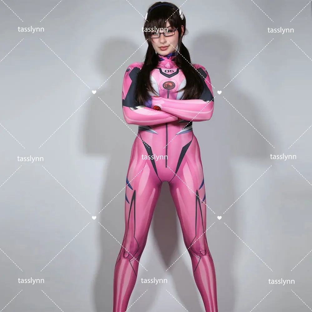 Anime Cosplay Mari Makinami Illustrious Cosplay Costume Women Sexy Spandex Zentai Bodysuit for Women