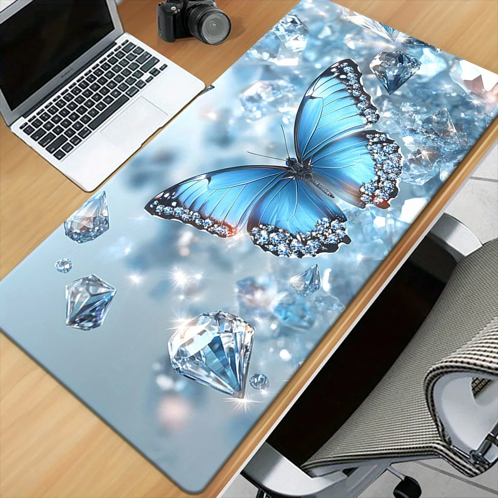 

Butterflies Patterns HD Printed Mouse Pad Large Rubber Anti-slip Desk Accessories Mousepad for Office & Gamer Keyboard Decor Mat