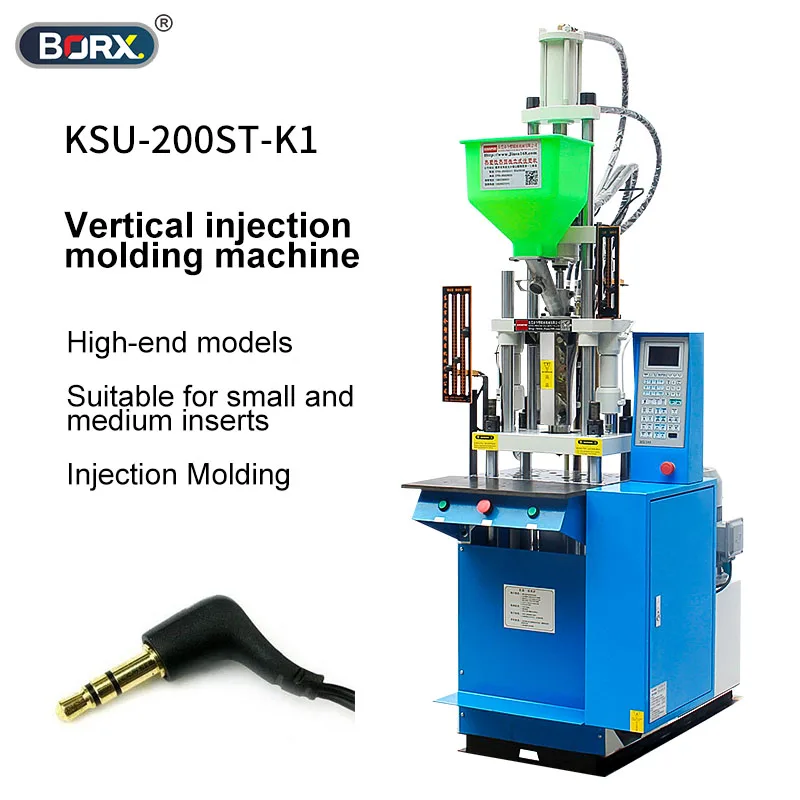 200ST Vertical Injection Molding Machine For Forming DC Plug And Cables With USB、PVC, TPE, PP, PE Material, Moulding Machine 20t