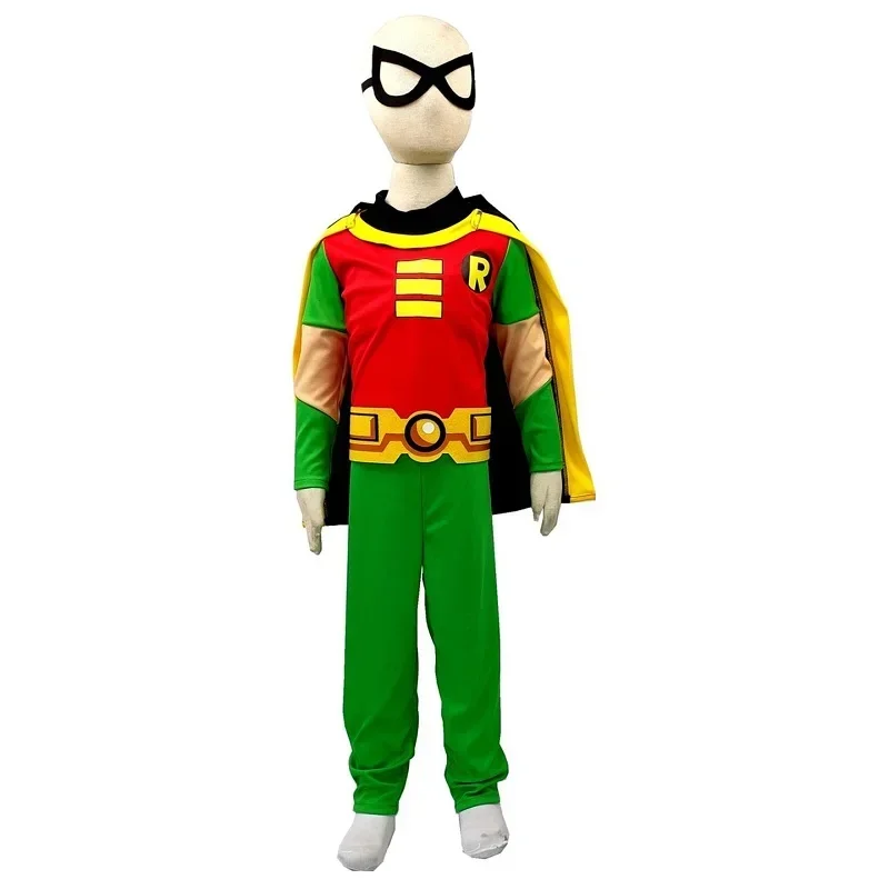 Bear House AA Kids Young Justice Teen Titan Tim Drake Robin Damian Cosplay Costumes Boys Halloween Carnival Cost New 2025 WKD001
