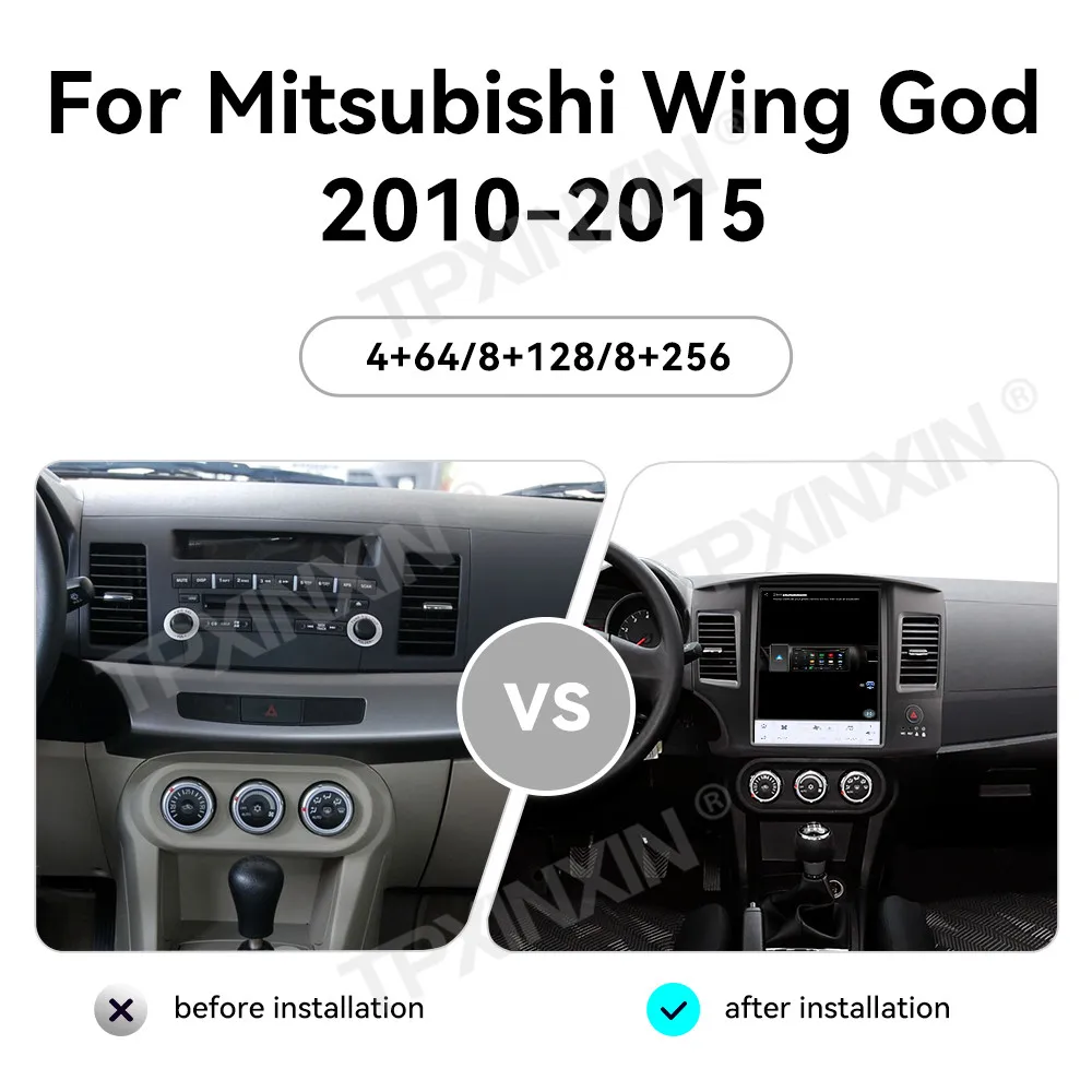 For Mitsubishi Lancer Evo 2007 - 2017 Android Car Radio Multimedia Video Player Wireless Carplay Autoradio Stereo GPS Navi Head