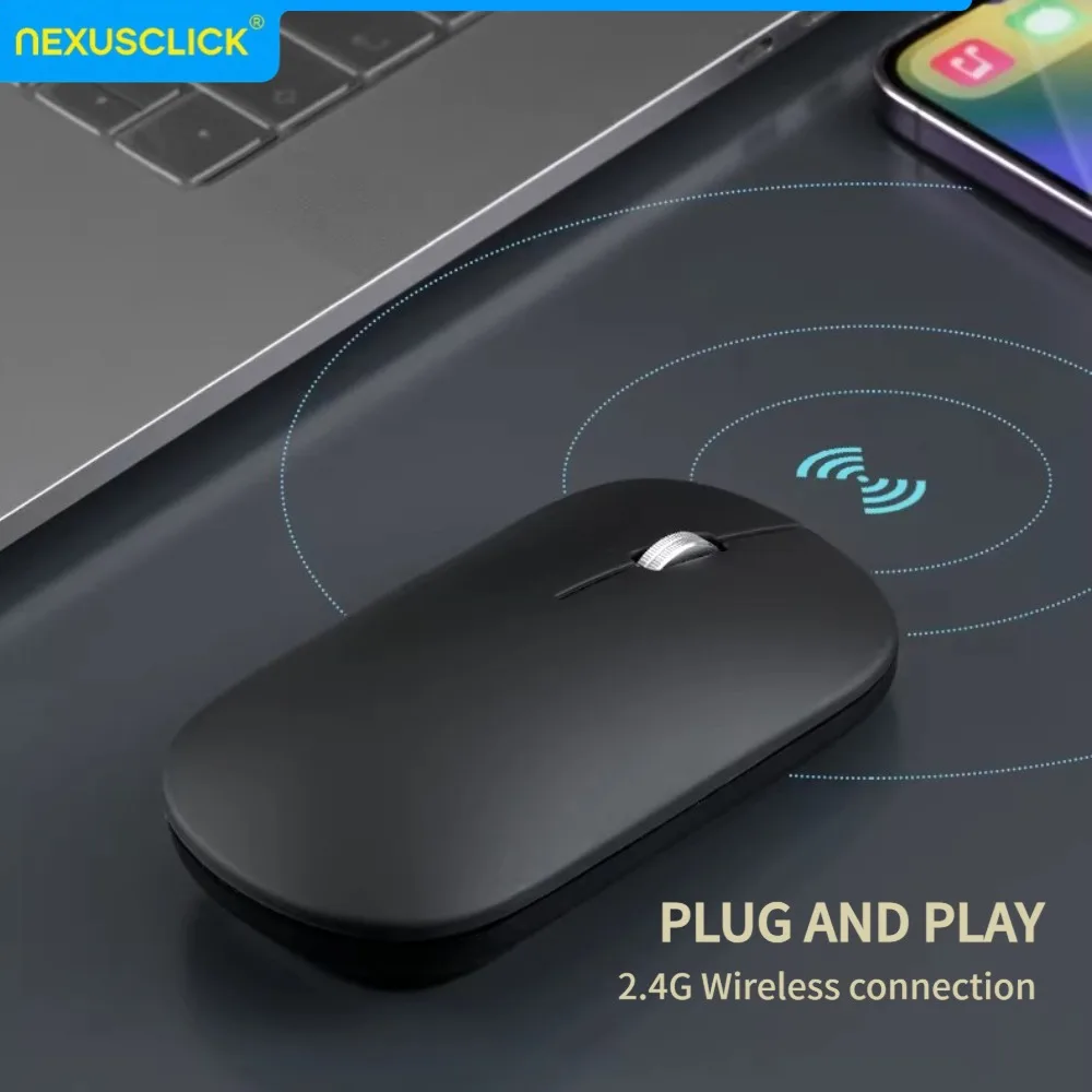 NexusClick Wireless Mouse For Laptop PC Bluetooth Rechargeable Computer Silent Mice Ergonomic USB Gaming Mouses For Xiaomi Pad