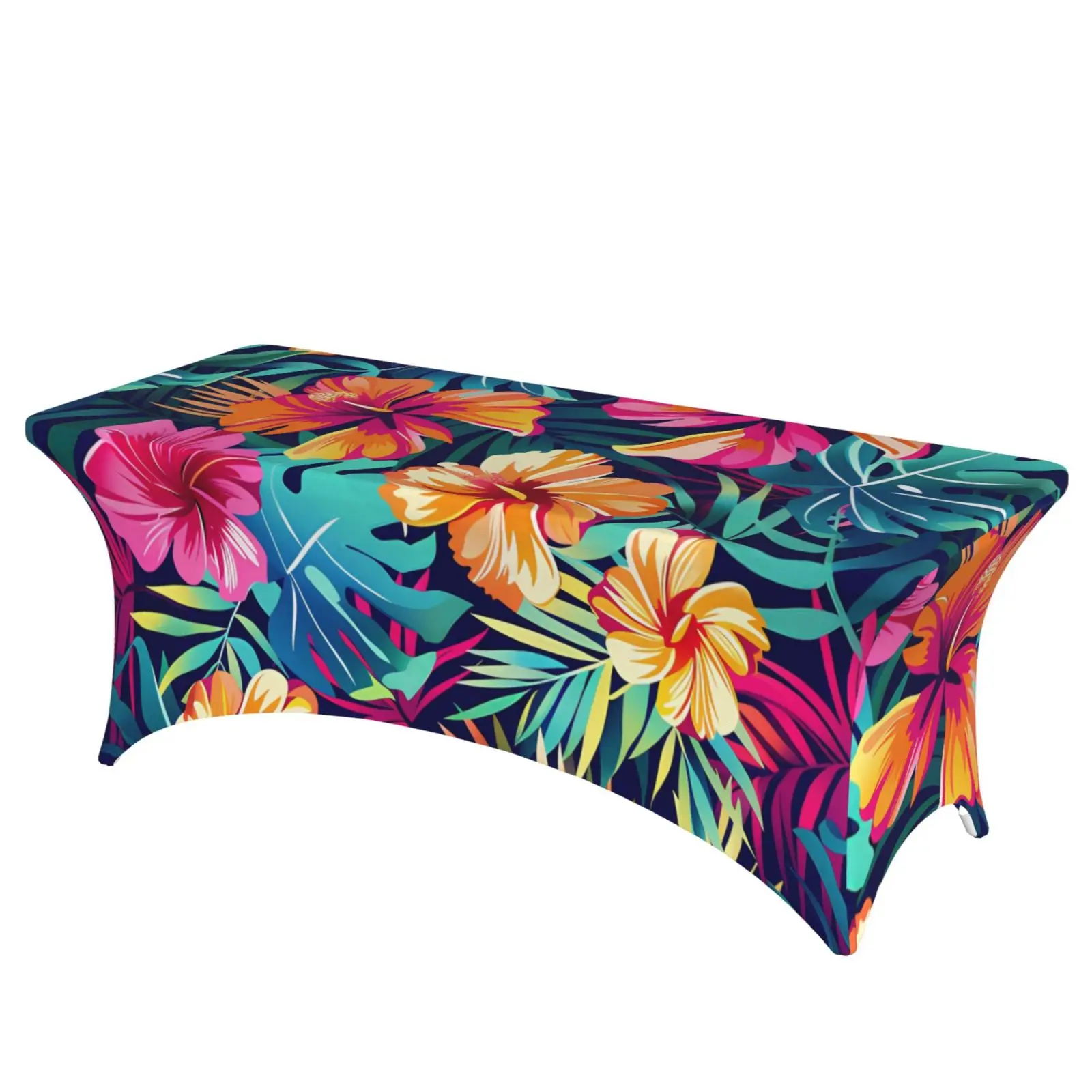 

Lightweight Stain-Resistant Monstera Deliciosa Summer Tablecloth Wrinkle-Resistant Table Skirt for Versatile Home Decor