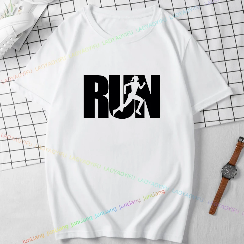 Running Streetwear Run Men's T-shirt Runer Top Women Unisex Short Sleeve Tee Funny Gifts Y2k Harajuku Man Clothes Tops Vintage