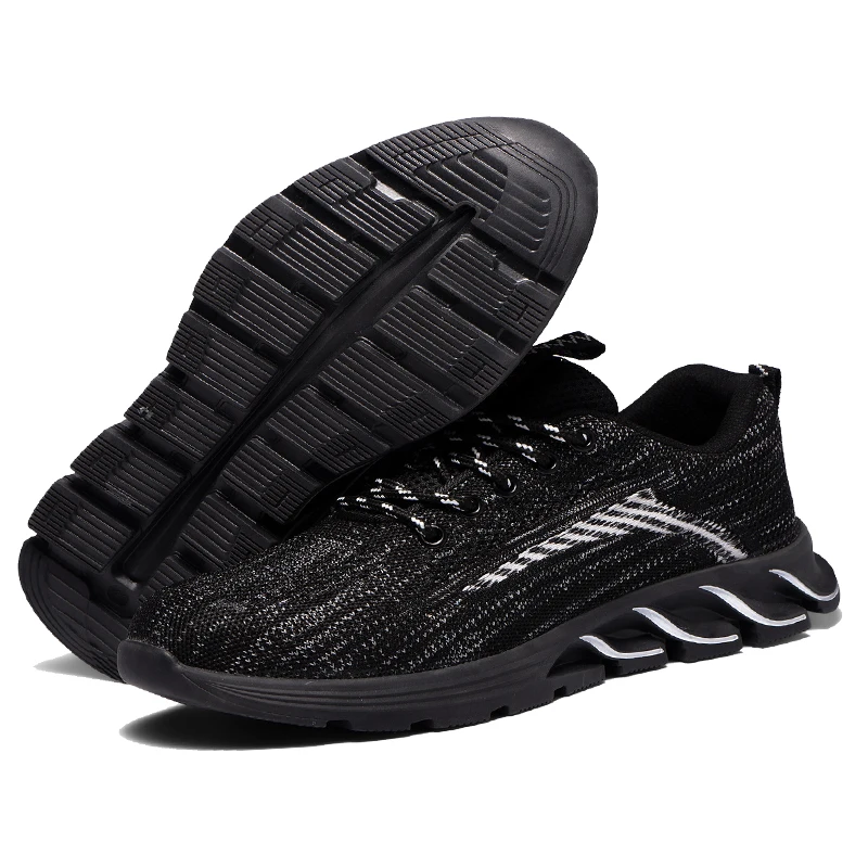Summer Anti-Smashing Anti-Piercing Comfortable Breathable Protective Fly to Knit The Upper Steel-Head Work Safety Shoes