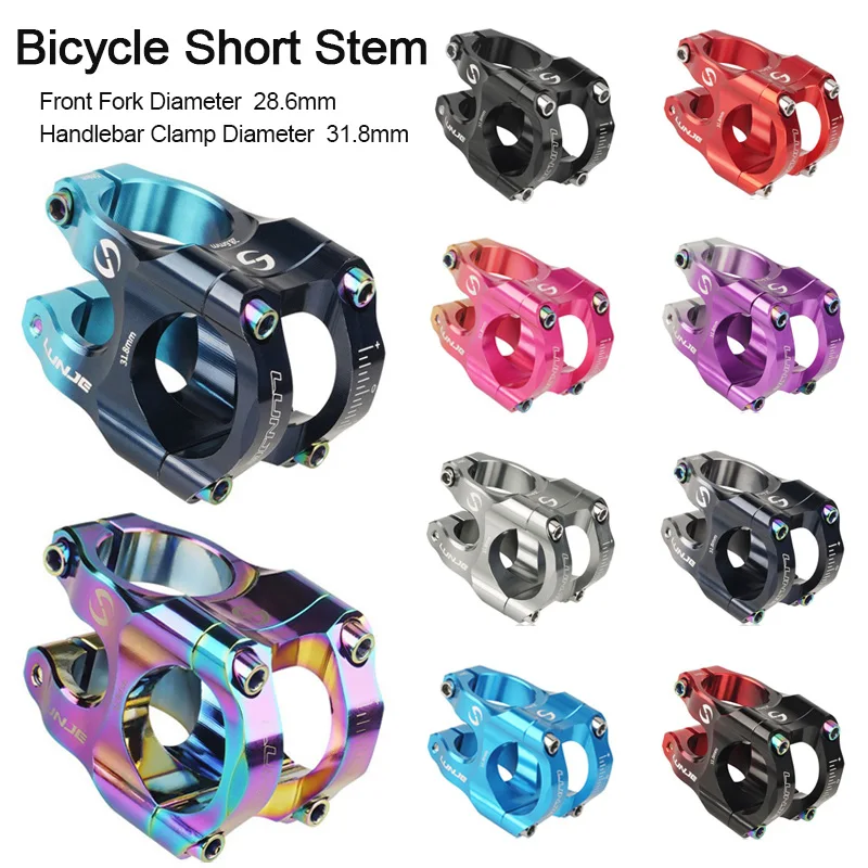 

Bicycle Short Stem 31.8x35mm Aluminum Alloy Hollow Out Forging Mountain Bike Short Handlebar Stem CNC Bicycle short Riser Stem