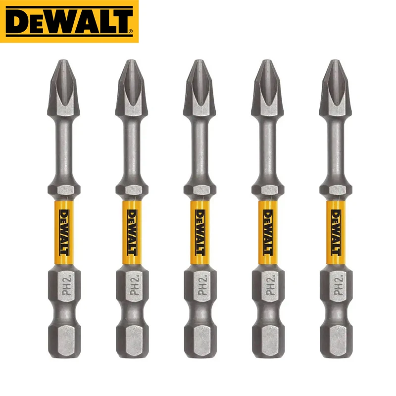 DEWALT Original PH2 Philips 63.5MM Wear Resistance Electric Tool Parts Screwdriver Head Max Impact Power Bits 5PCS