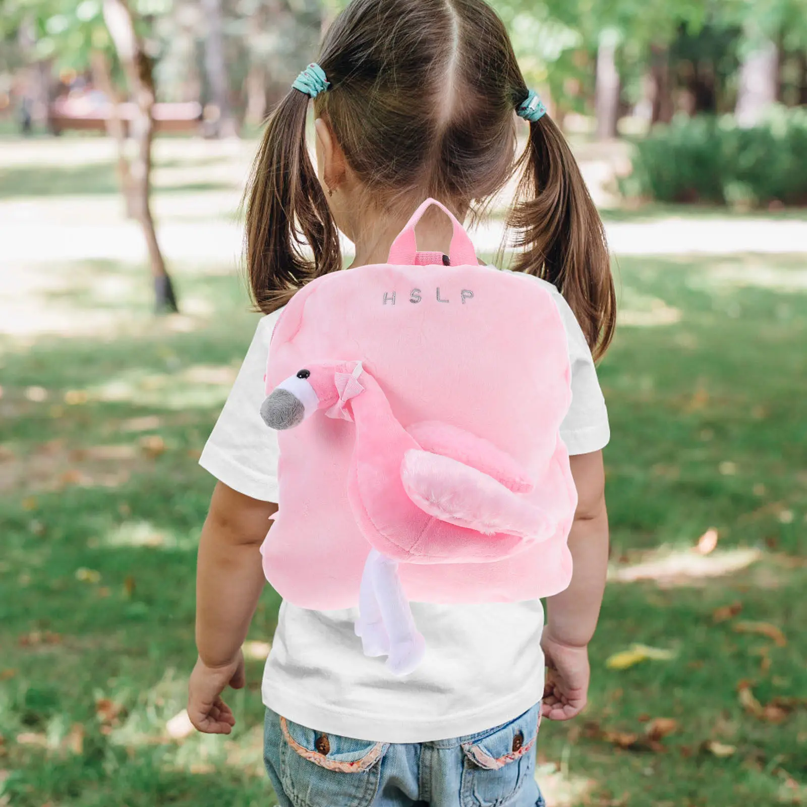 

Flamingo Backpack Dark Pink Creative Girls Storage Bag Casual Travel Backpack Large Capacity Smooth Zipper Stylish Gift