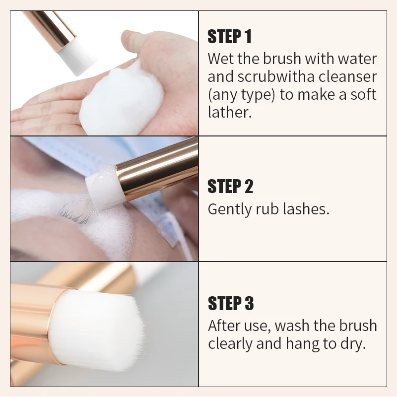 NATUHANA  Eyelash Cleaning Brush Lash Shampoo Cleansing Kits Eye Foam Cleanser Makeup Brushes Professional Makeup Tools