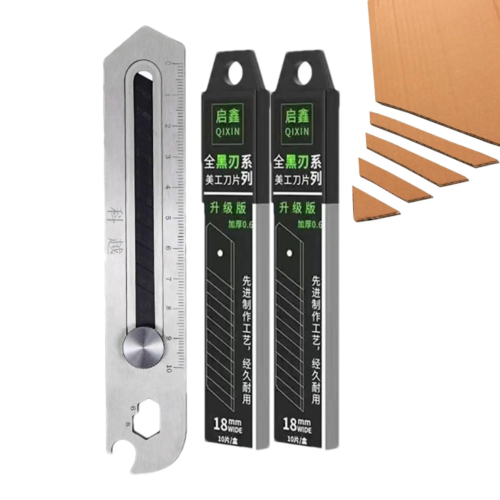 Utility Box Cutter Ergonomic Non-Slip Grip Tool Utility Cutter Stainless Steel Edge For Paper Leather Rope Cardboard Students