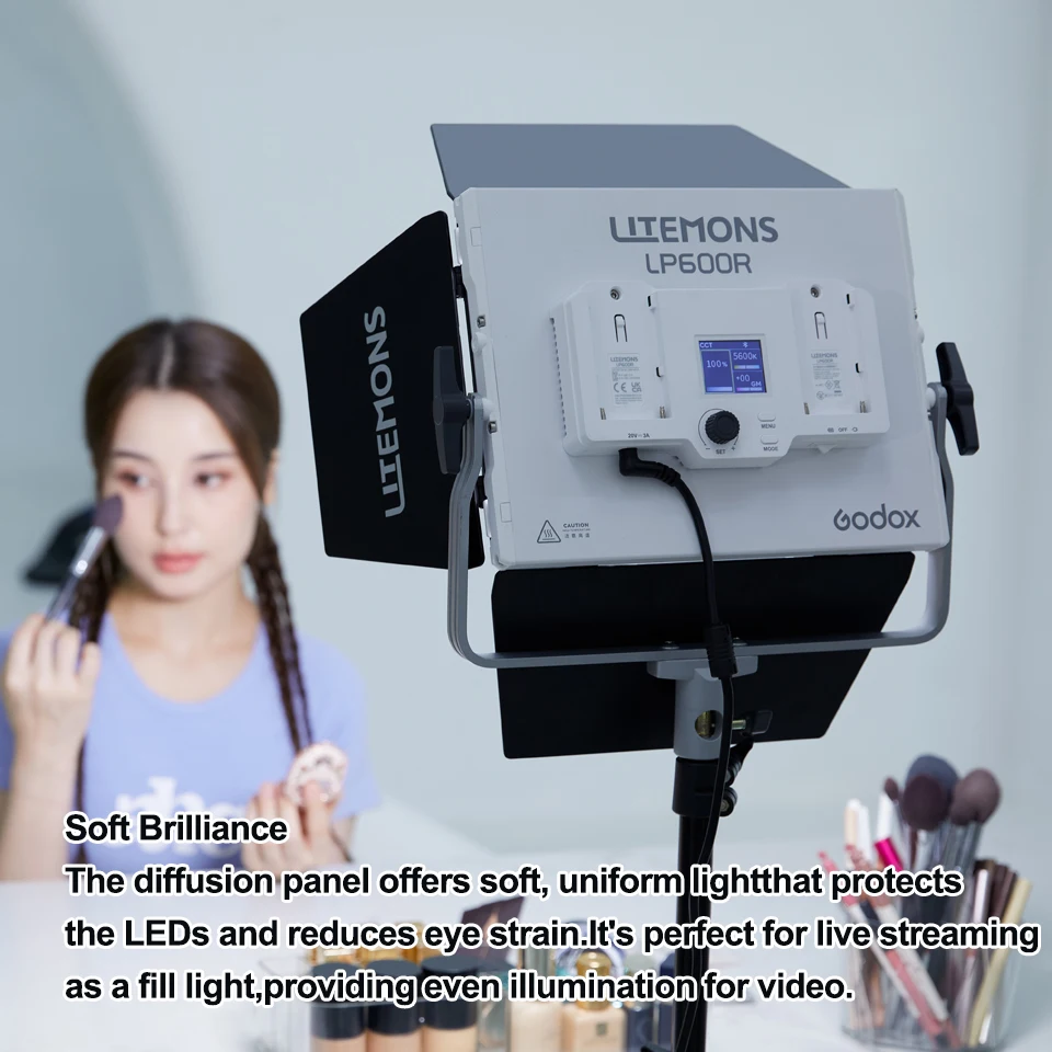 Godox LITEMONS LP400R/Bi LP600R/Bi LP1200R/Bi LED Light Panel 2 Version Available High Brightness Photography Fill Light Control