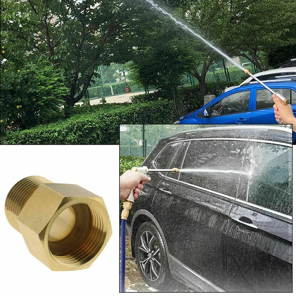 High Pressure Washer Gun Copper Brass M22 15mm Male Thread To M22 14mm Female Hose To Hose Connection Metric Pipe To Gun Adapter