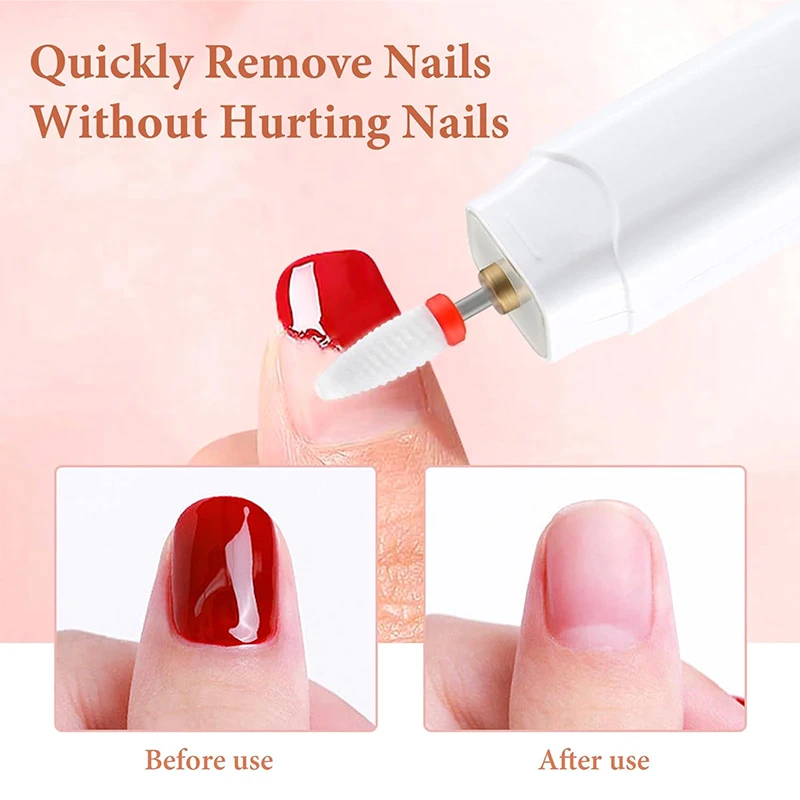 Elektrischer Nagelschleifer, Nagelpoliermaschine mit leichtem, tragbarem Mini-Elektro-Maniküre-Stift zum Entfernen von Gel, Polieren, abgestorbene Pflege